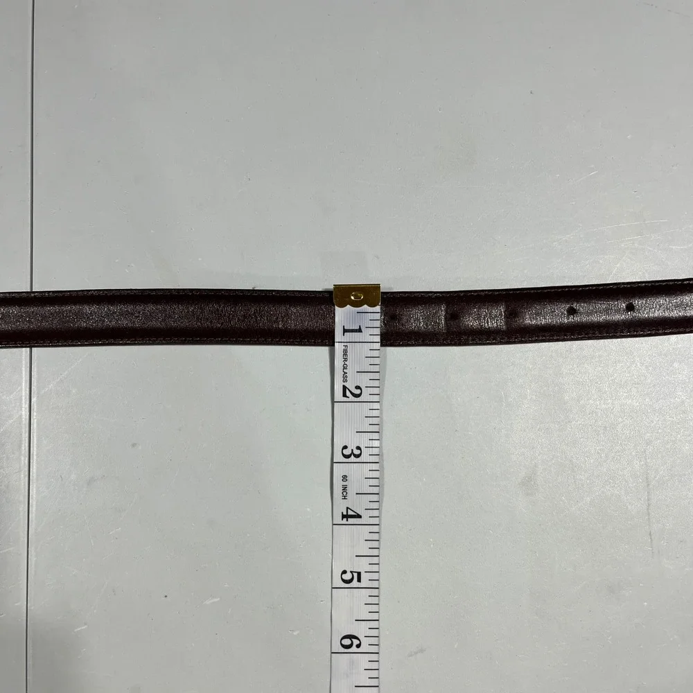 Coach Vintage Classic Burnished Leather Brass Buckle Belt Mens 38 Preppy Boho